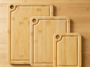 Bamboo Board Set with Juice Groove Various Sizes (3-Piece)