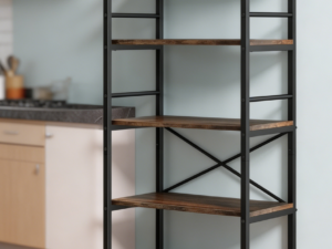 5-Tier Adjustable Metal Storage Rack  Black Pots & Pans Shelf