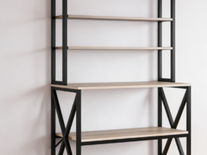 5-Tier Industrial Baker’s Rack  Free-Standing Microwave Stand