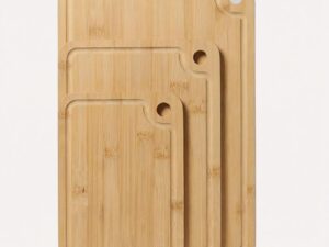Bamboo Set with Side Handle Juice Groove Light (3-Piece)